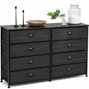 Comoda Cajonera 8 Cajones Mueble Organizador Ropa Negro Negro