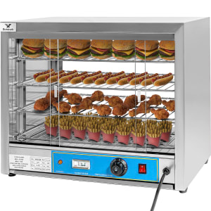 Gutstark Vitrina Caliente Alimentos 66 L 1000W 4 Rejillas Sobremostrador