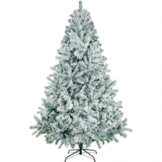 JARDIMEX Arbol Navidad Artificial Verde Nevado 160cm 400 Puntas