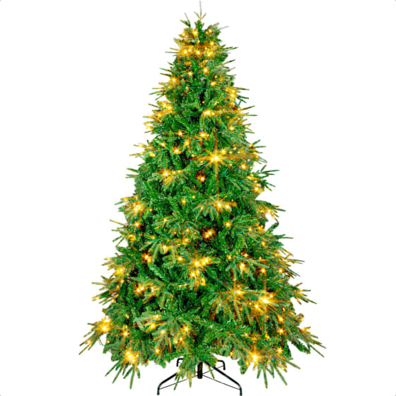 JARDIMEX Arbol Navidad 250cm Gigante Verde 1551 Puntas 500 Luces LED