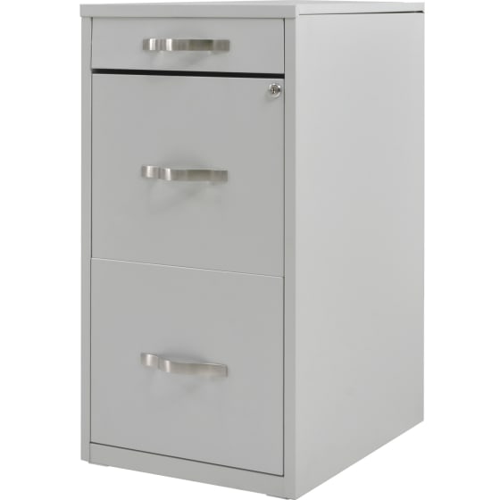 Archivero Metalico 2 Gabinetes + 1 Cajon Papelero Lapicero Blanco