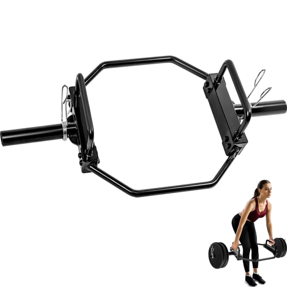 Barra Hexagonal Olimpica Profesional 2 Pulgadas Gym Crossfit Negro