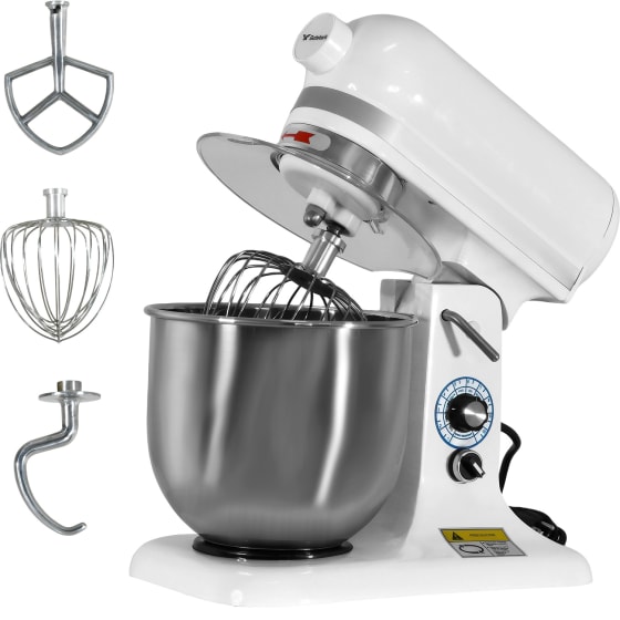 GUTSTARK Batidora Pedestal Planetaria 7 Litros 300 W 10 Velocidades Blanca