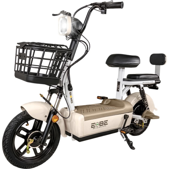 BIZMO Bicimoto Electrica 350W 48V 25 km/h Full LED Alarma Beige