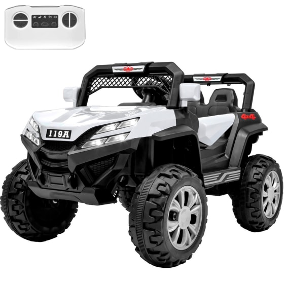 LITTLE MONKEY Carro Montable Electrico Buggy Luces LED USB Blanco