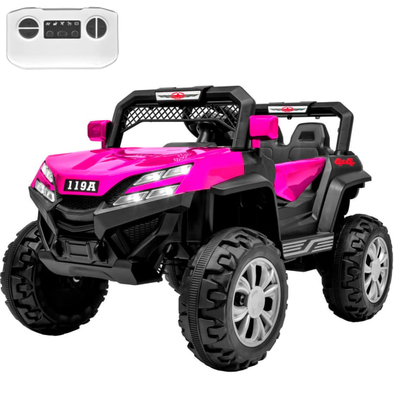 LITTLE MONKEY Carro Montable Electrico Buggy Luces LED USB Rosa