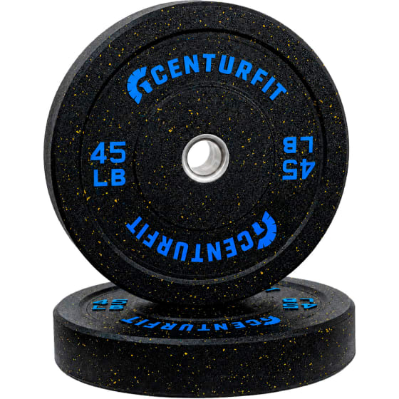 Par Discos 45lb Bumper Olimpico Crossfit Recubierta Caucho Azul