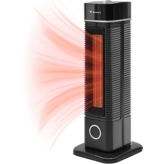 Calentador Calefactor Portatil Oscilatorio 60° Torre 4 Modos Negro