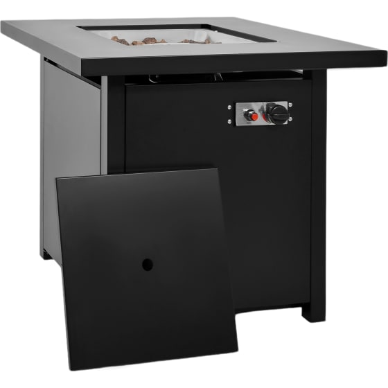 Jardimex Mesa Fogata Gas Propano 71x71 cm Cristal 50000 BTU Exterior