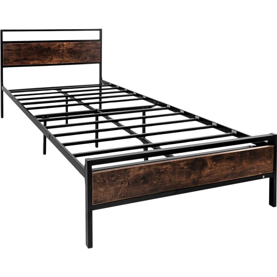 Base Cama Matrimonial Country Tipo Madera Moderna Metal Country