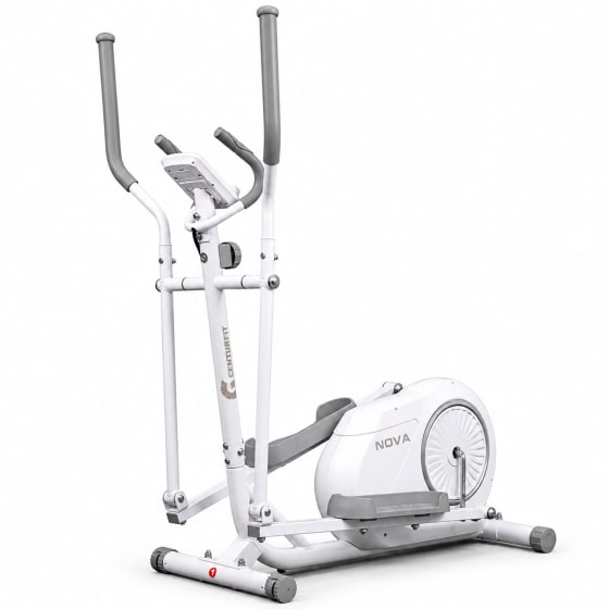 CENTURFIT Eliptica Magnetica 8 Niveles Monitor Brazos Moviles Blanca