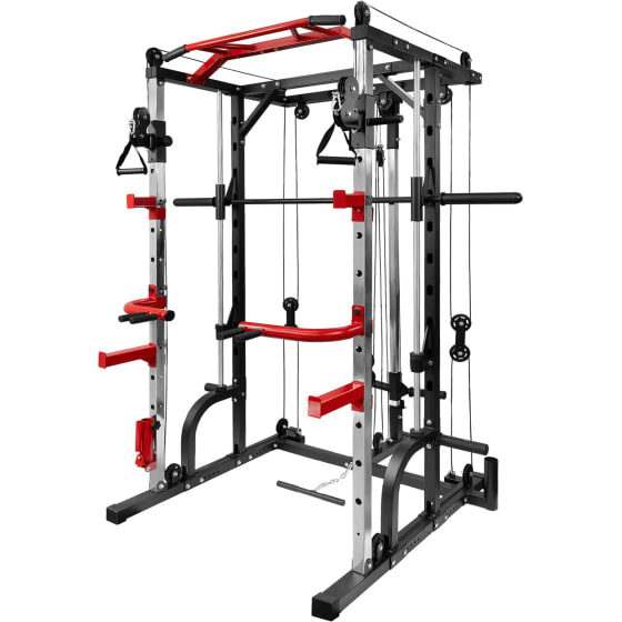 CENTURFIT Jaula Smith Power Rack 28 Poleas 300kg 11 Ejercicios Acero