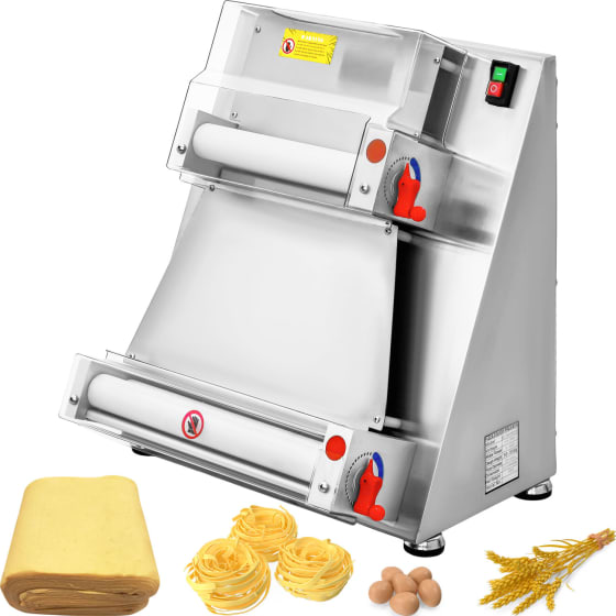 GUTSTARK Laminadora Masa Pizza Automatica 40 cm Motor 450 W Acero Inox