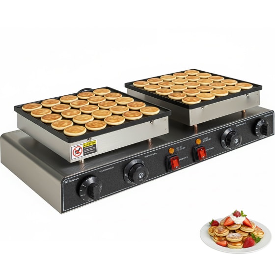 Gutstark Maquina Hotcakes Doble Parrilla 50 Piezas 1700W Antiadherente