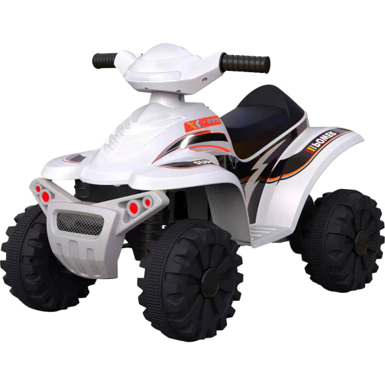 LITTLE MONKEY Cuatrimoto Electrica Montable 6V Ninos Musical Blanco