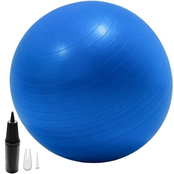 CENTURFIT Pelota Yoga Pilates Azul 60 cm Antiderrapante 110 kg Bomba Manual