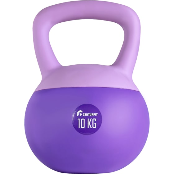 CENTURFIT Pesa Rusa Kettlebell 10 kg 22 lb Neopreno Antideslizante Morado
