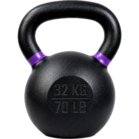 Pesa Rusa Kettlebell 70 Lb Hierro Fundido Crossfit Cast Iron Negro
