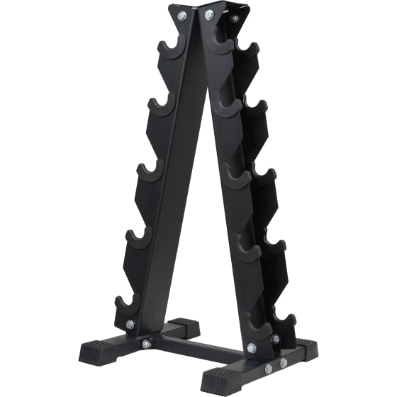 CENTURFIT Torre Mancuernas 5 Pares 100 kg Acero Organizador Gym Negro