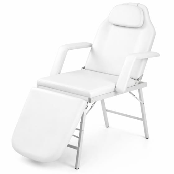 NANOFORT Camilla Facial Reclinable 180 Grados Portatil Spa Estetica Blanca