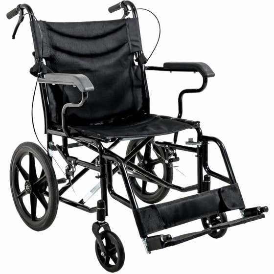 NANOFORT Silla Ruedas Plegable Traslado Adulto Doble Freno 120 kg