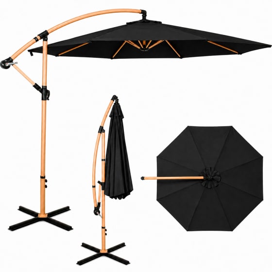 Sombrilla Tipo Madera Jardin Exterior 2.9m Playa Terraza