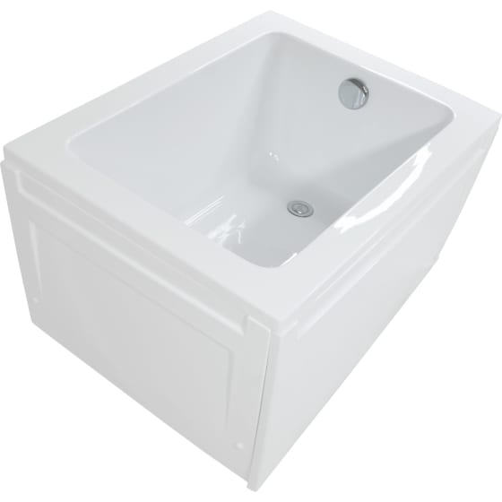 Tina Bañera Rectangular Infantil Fibra De Vidrio 90x70x54 Blanco