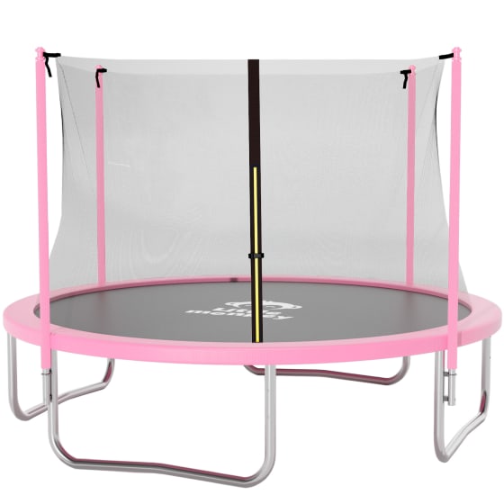 LITTLE MONKEY Trampolin 10 Pies 305 cm Red Seguridad 120 kg Rosa Negro