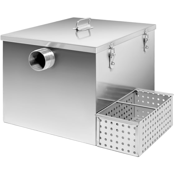 GUTSTARK Trampa Grasa Acero Inoxidable 304 Industrial 10 kg 35 L Cocina