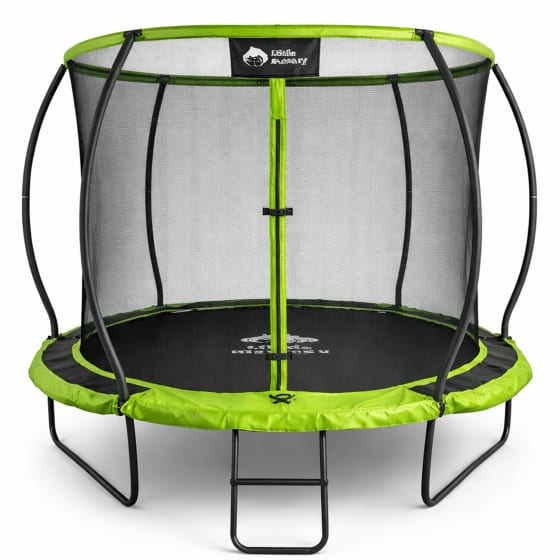 LITTLE MONKEY Trampolin Calabaza 8 Pies 2.44 m Red Seguridad Escalera Verde