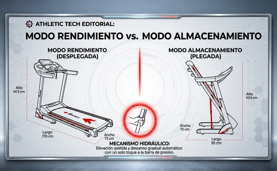 CENTURFIT Caminadora 3.25 HP 16 kmh Inclinacion Automatica 120 kg - detalle 7