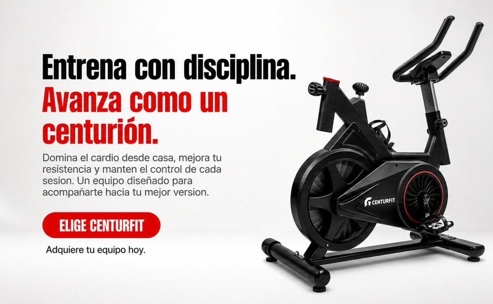 CENTURFIT Bicicleta Spinning Monitor Digital Asiento Muelles Acero Negra - detalle 5