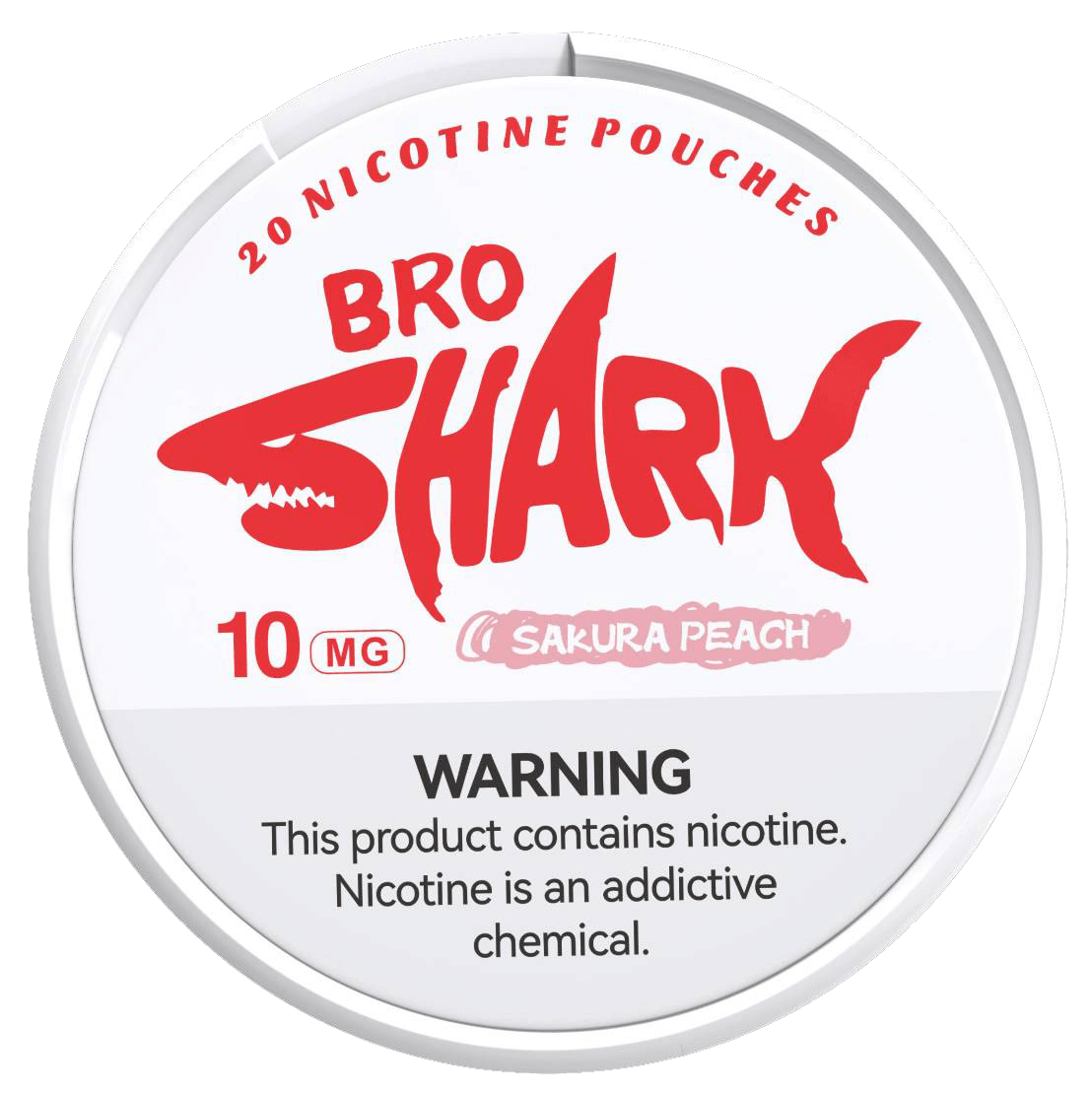 BroShark Sakura Peach 6mg nicotine pouches – bold juicy peach flavor