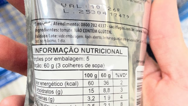 Rótulo do produto Passata de Tomate (Fugini)