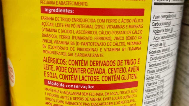 Rótulo do produto Farinha Láctea (Cereal em Pó)