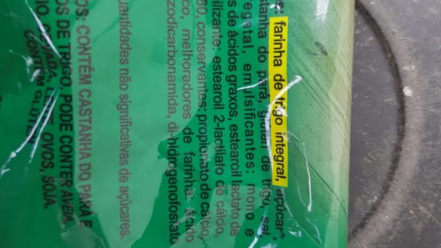 Rótulo do produto Pão Integral Multigrãos com Castanhas