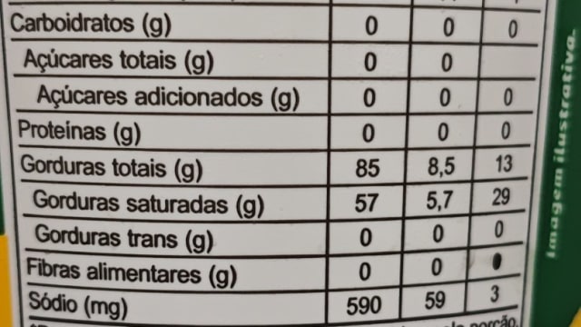 Rótulo do produto Manteiga com Sal