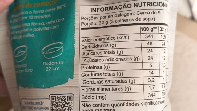 Rótulo do produto Mistura para Bolo de Chocolate Dr. Oetker (Sem Glúten)