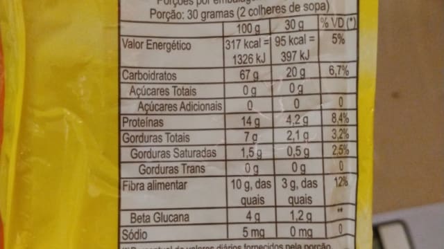 Rótulo do produto Cerélus Aveia em Flocos