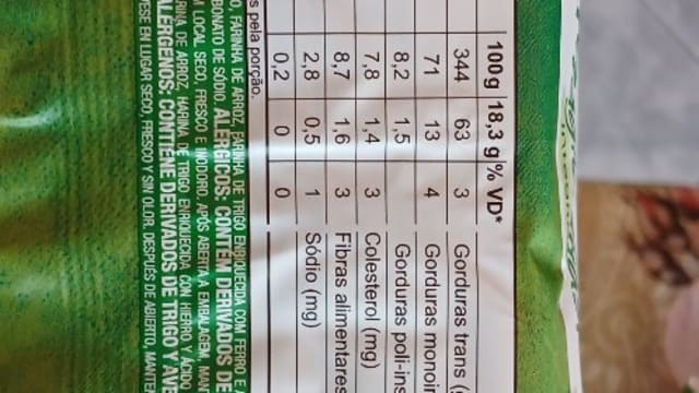 Rótulo do produto Marilan Lev Biscoito Integral
