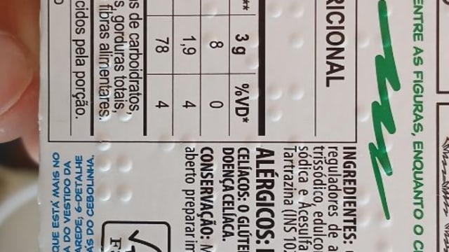 Rótulo do produto Gelatina em Pó Diet