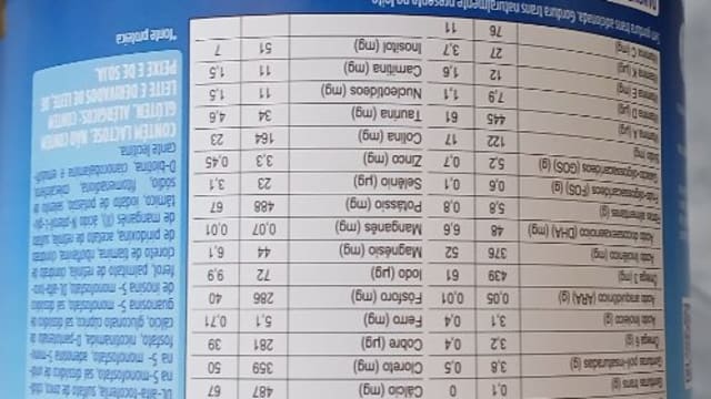 Rótulo do produto Fórmula Infantil Danone (Aptamil)