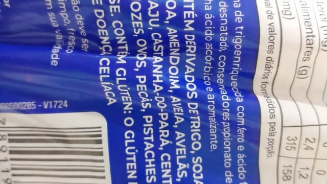 Rótulo do produto Pão de Forma Seven Boys