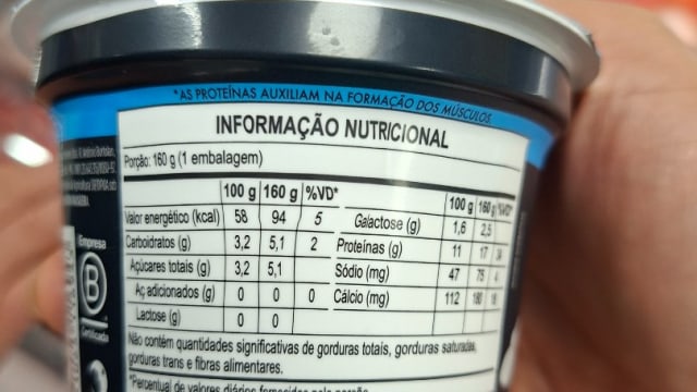 Rótulo do produto Iogurte Desnatado de Alto Teor Proteico (Danone YoPRO)