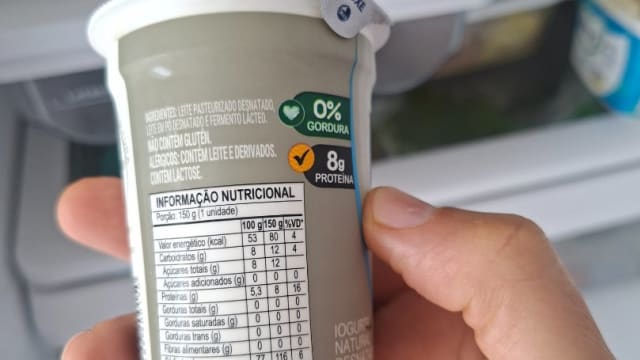 Rótulo do produto Iogurte Natural Desnatado