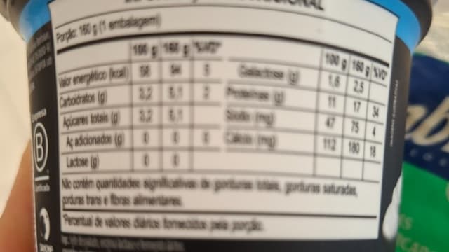 Rótulo do produto Iogurte Danone YoPRO Natural