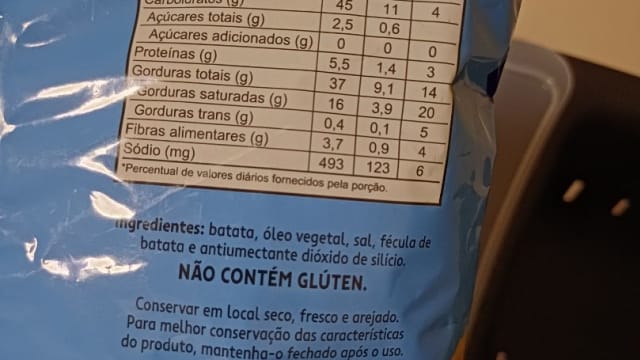 Rótulo do produto Batata Palha Yoki
