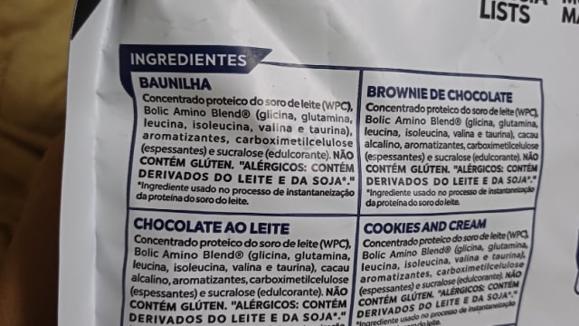 Rótulo do produto Build Your Results - Whey Protein (Sabores)