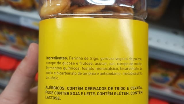 Rótulo do produto Biscoito Salgado Tipo Aperitivo