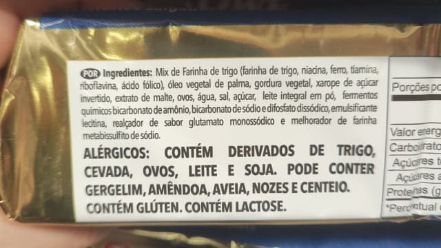 Rótulo do produto Biscoito Crackers Dux Golden